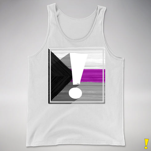 Demisexual Pride Flag Exclamation Point Premium Tank Top - White